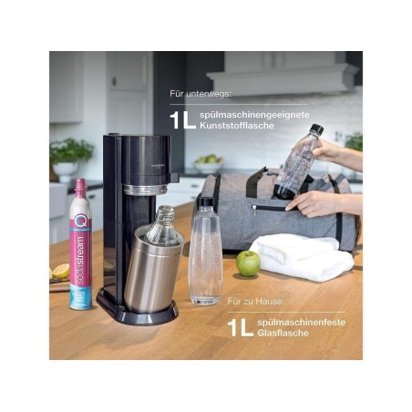Sodastream DUO Promopack Titan - Ultimate Sparkling Water Maker with 3 Bottles & CO2 Cylinder - Unleash Refreshing Flavor!
